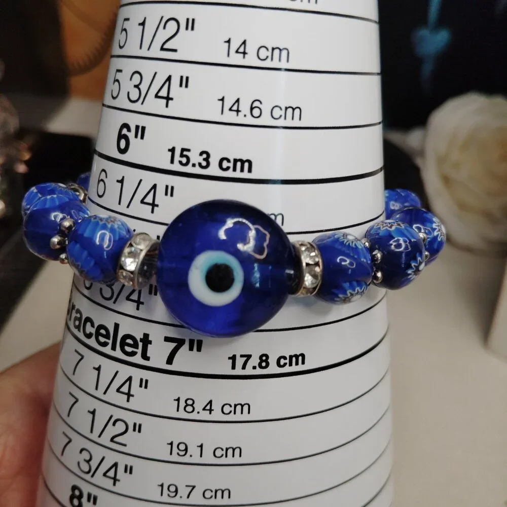 Handmade Evil Eye Glass Bracelet
